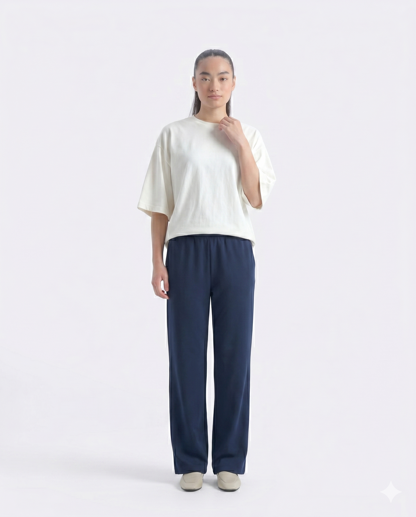 Comfort Straight Trouser-Navy