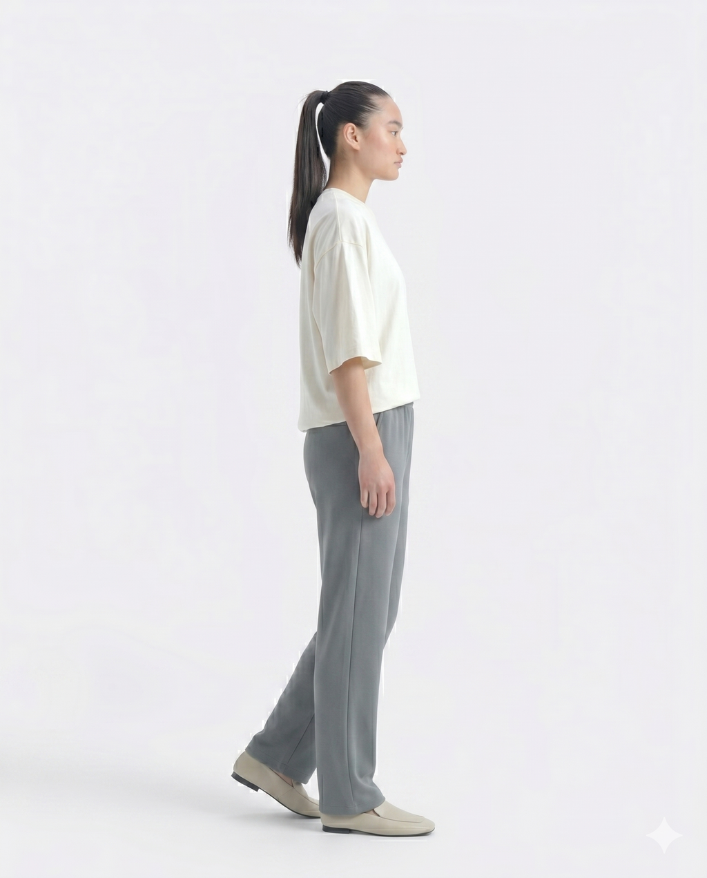 Comfort Straight Trouser-Grey