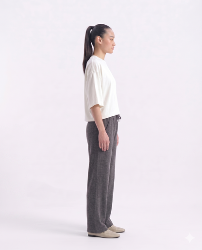 Comfort Straight Trouser-Charcoal Grey