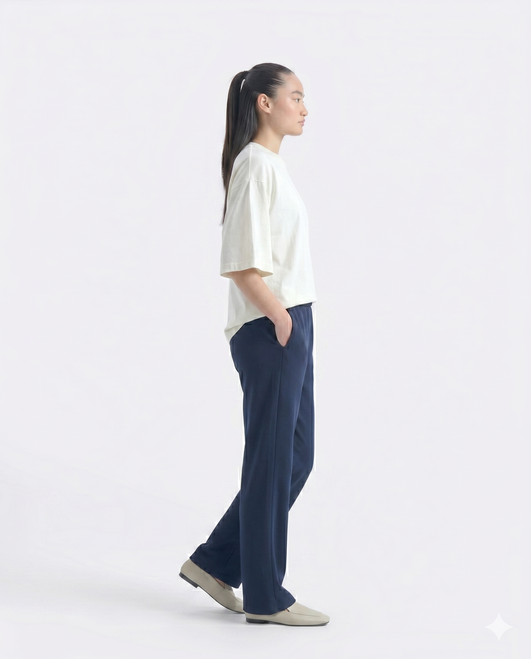 Comfort Straight Trouser-Navy