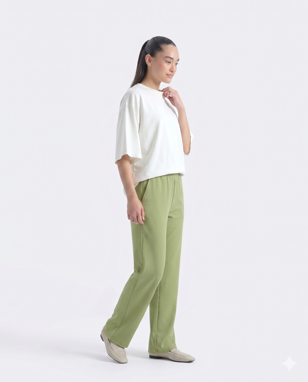 Comfort Straight Trouser-Olive