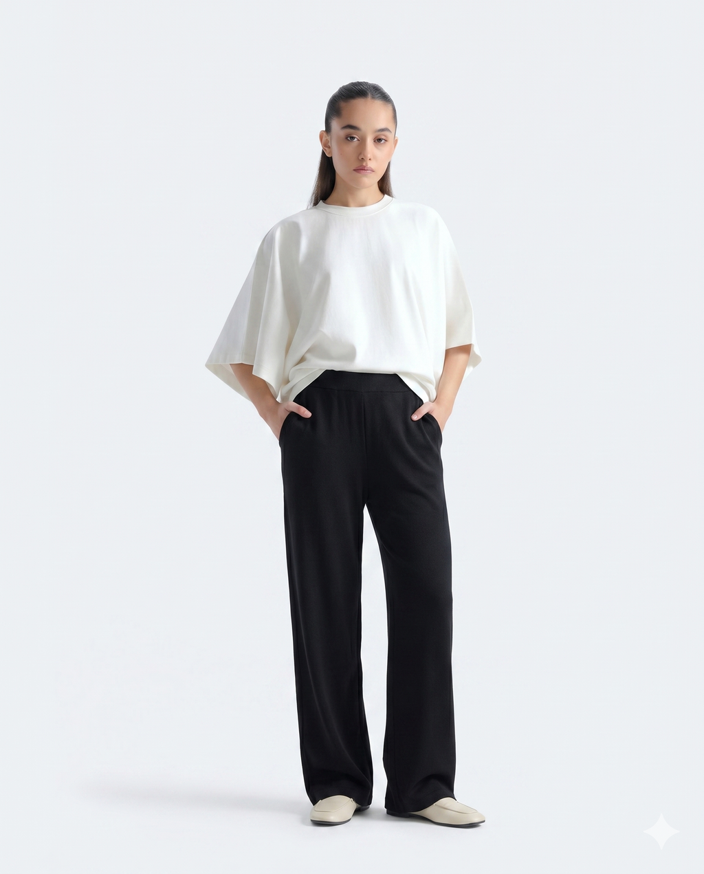 Comfort Straight Trouser-Black