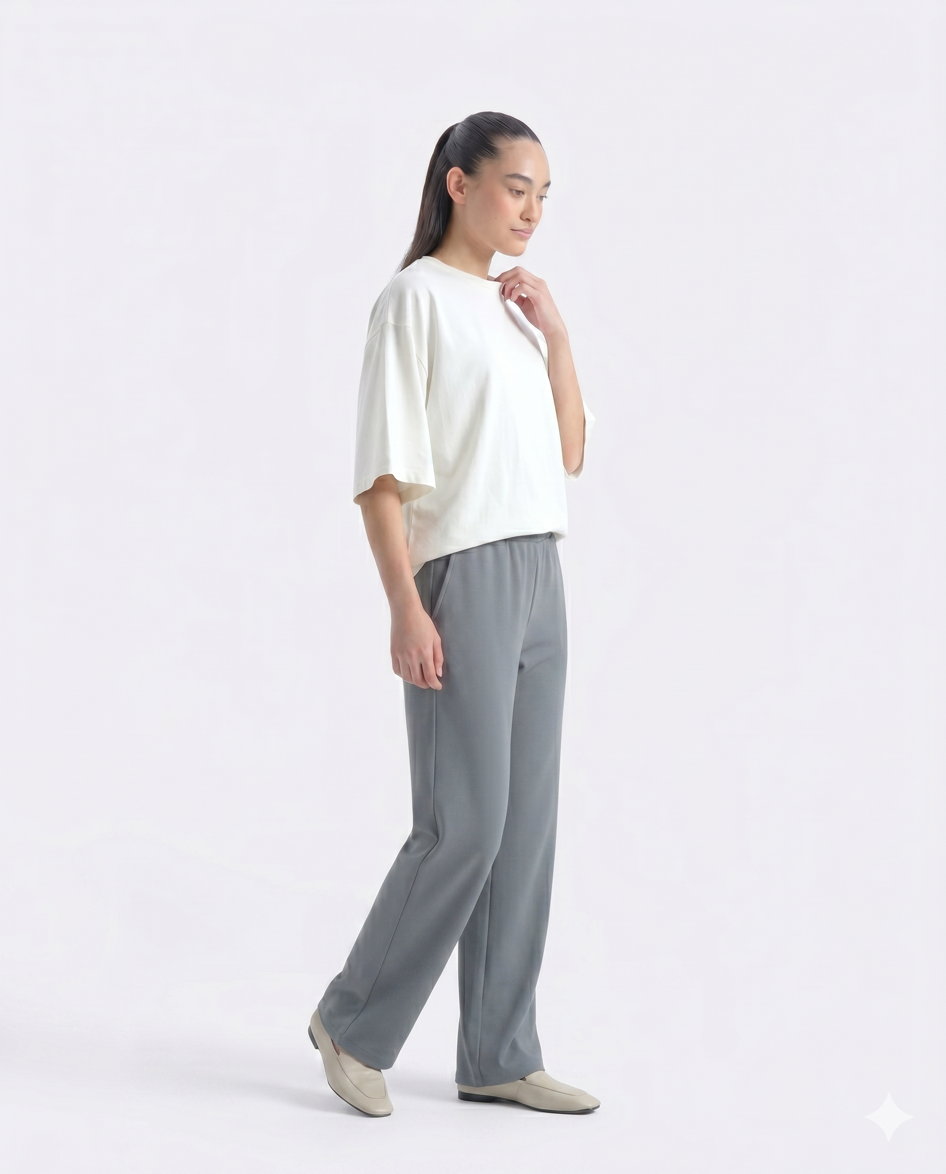 Comfort Straight Trouser-Grey
