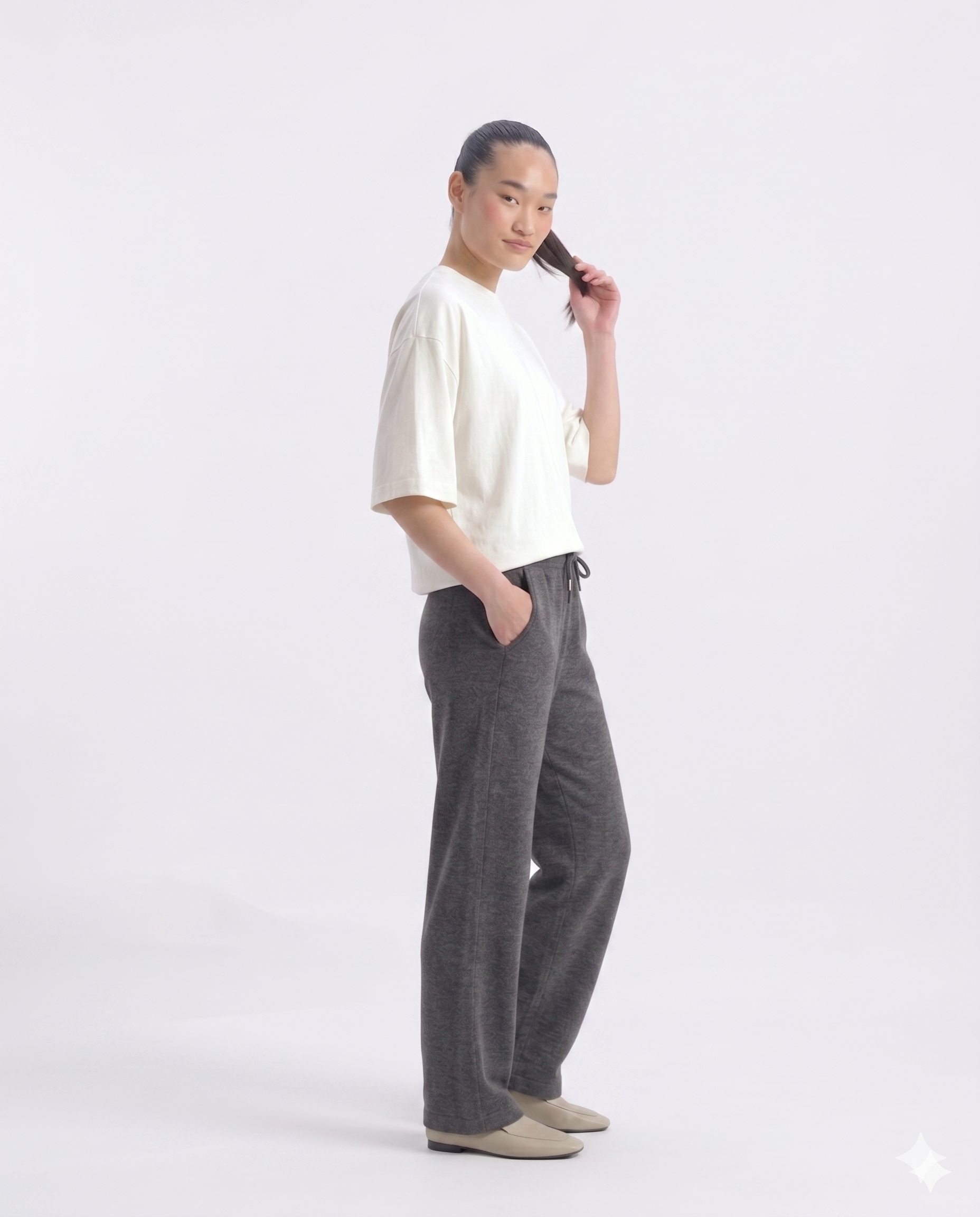 Comfort Straight Trouser-Charcoal Grey