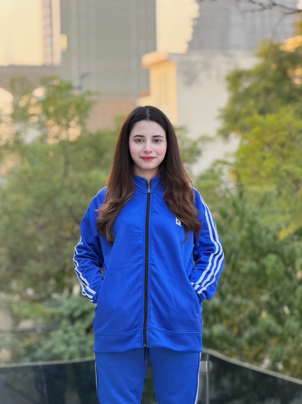 W-Elite Blue Tri Line Tracksuit