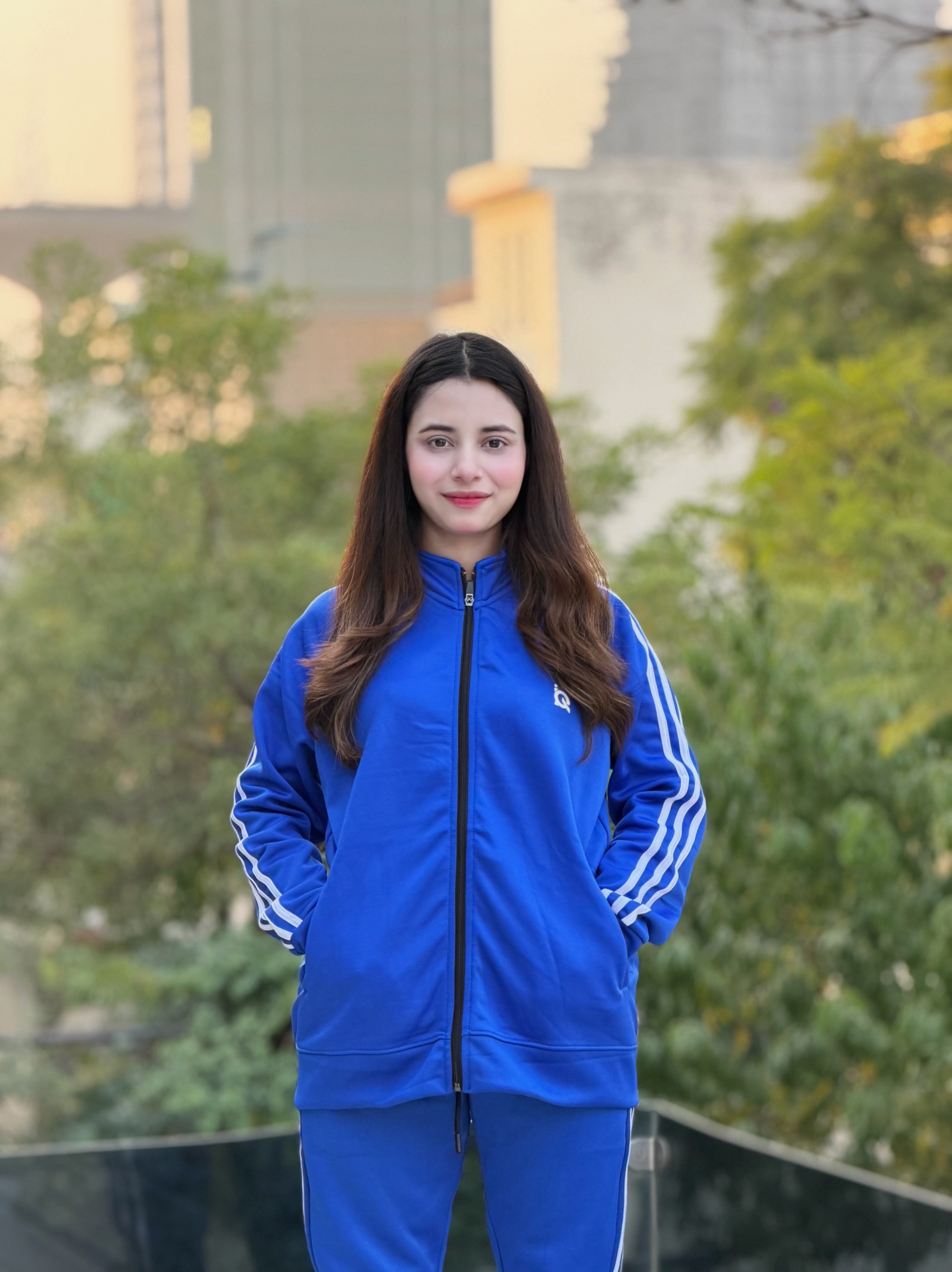 W-Elite Blue Tri Line Tracksuit