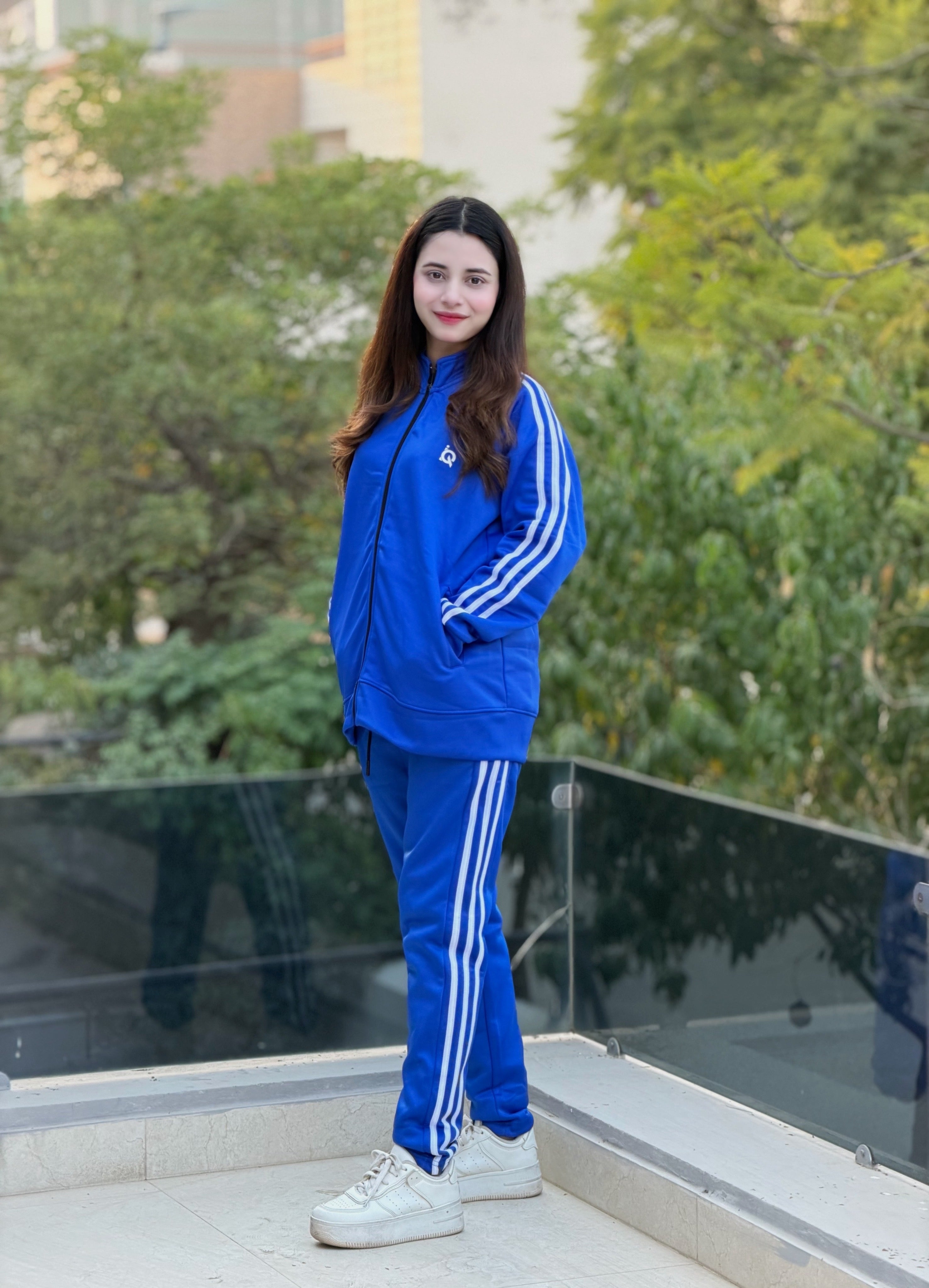 W-Elite Blue Tri Line Tracksuit