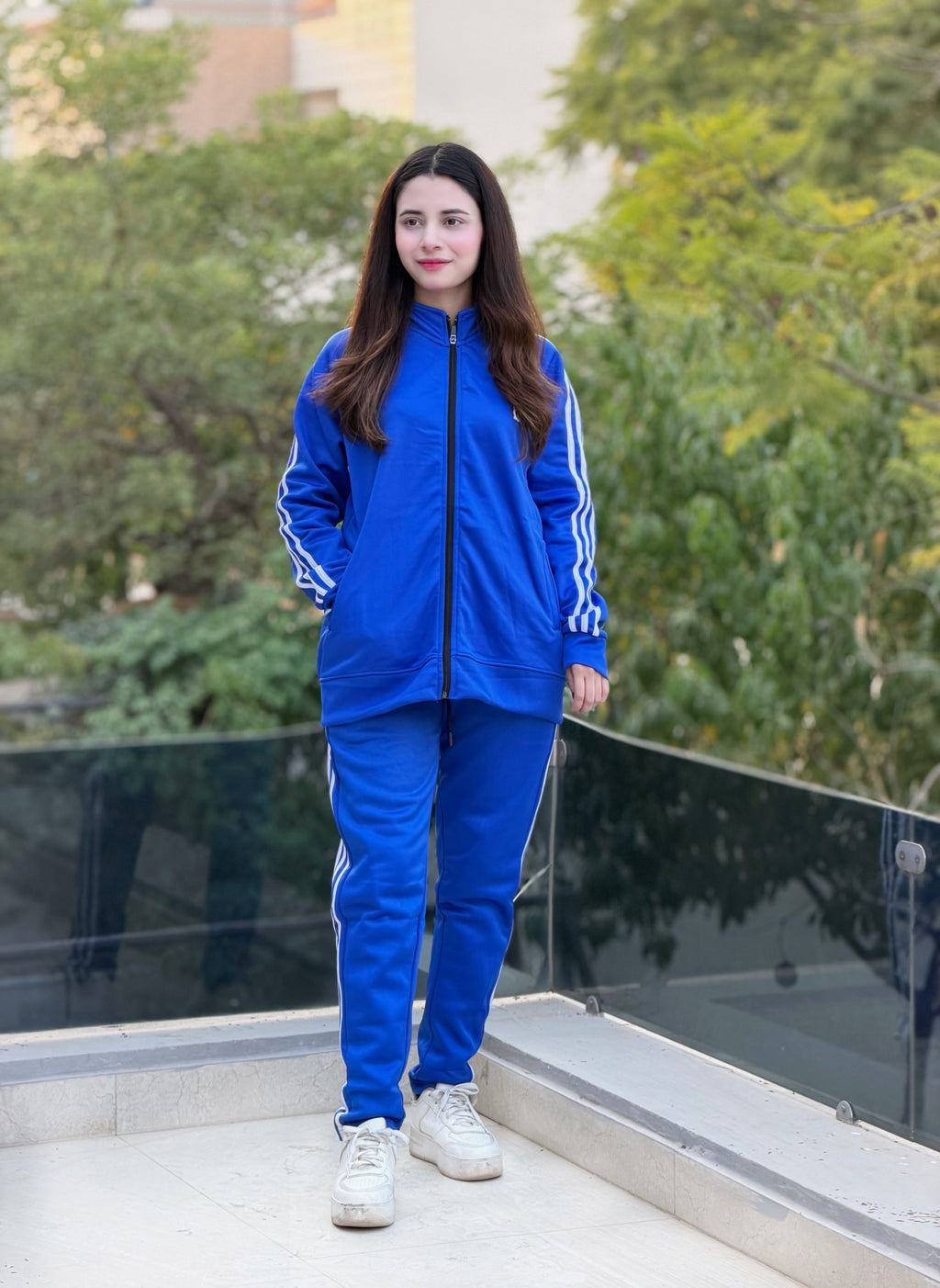 W-Elite Blue Tri Line Tracksuit