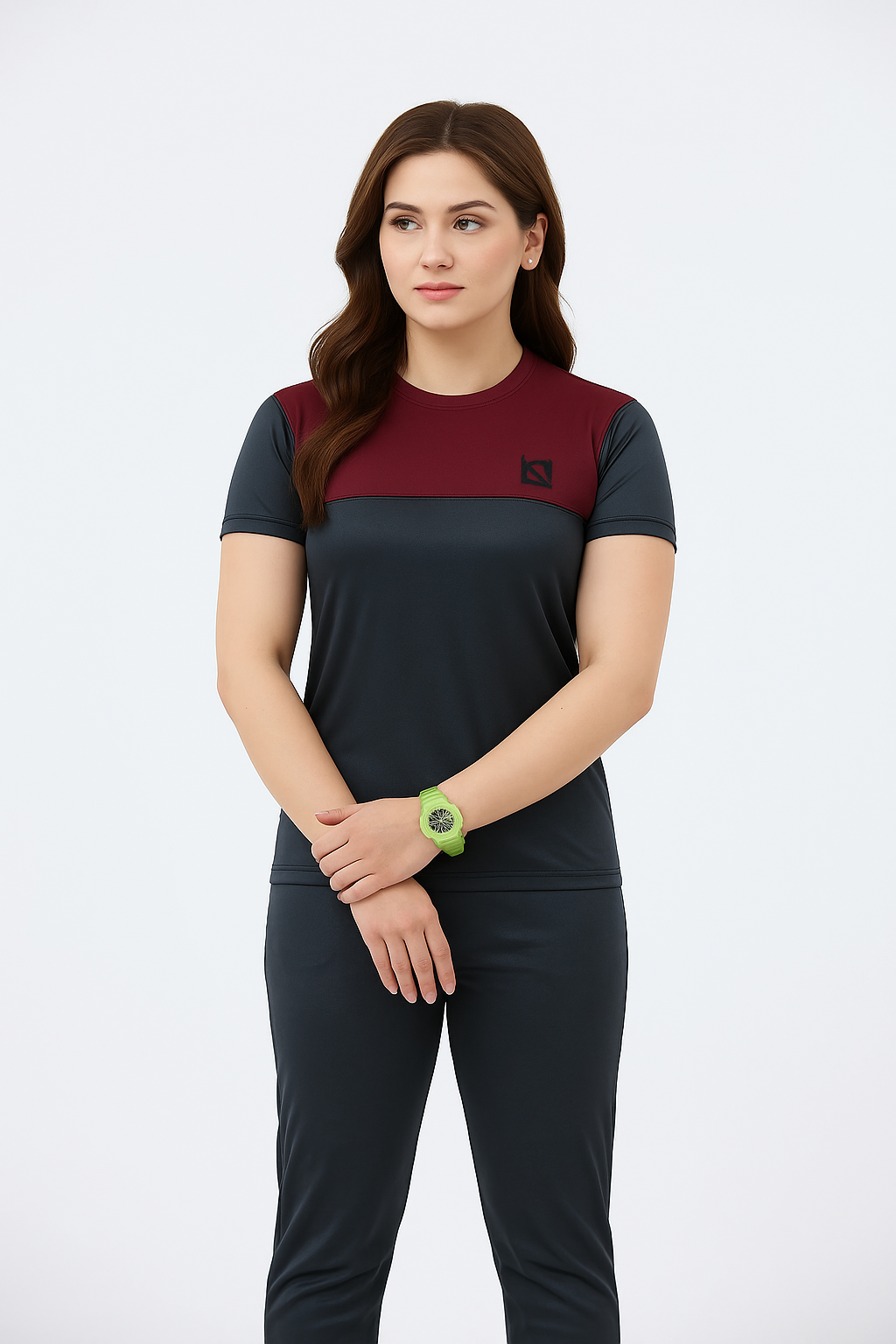 W-Smoky Maroon Twinset