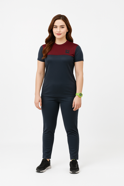 W-Smoky Maroon Twinset