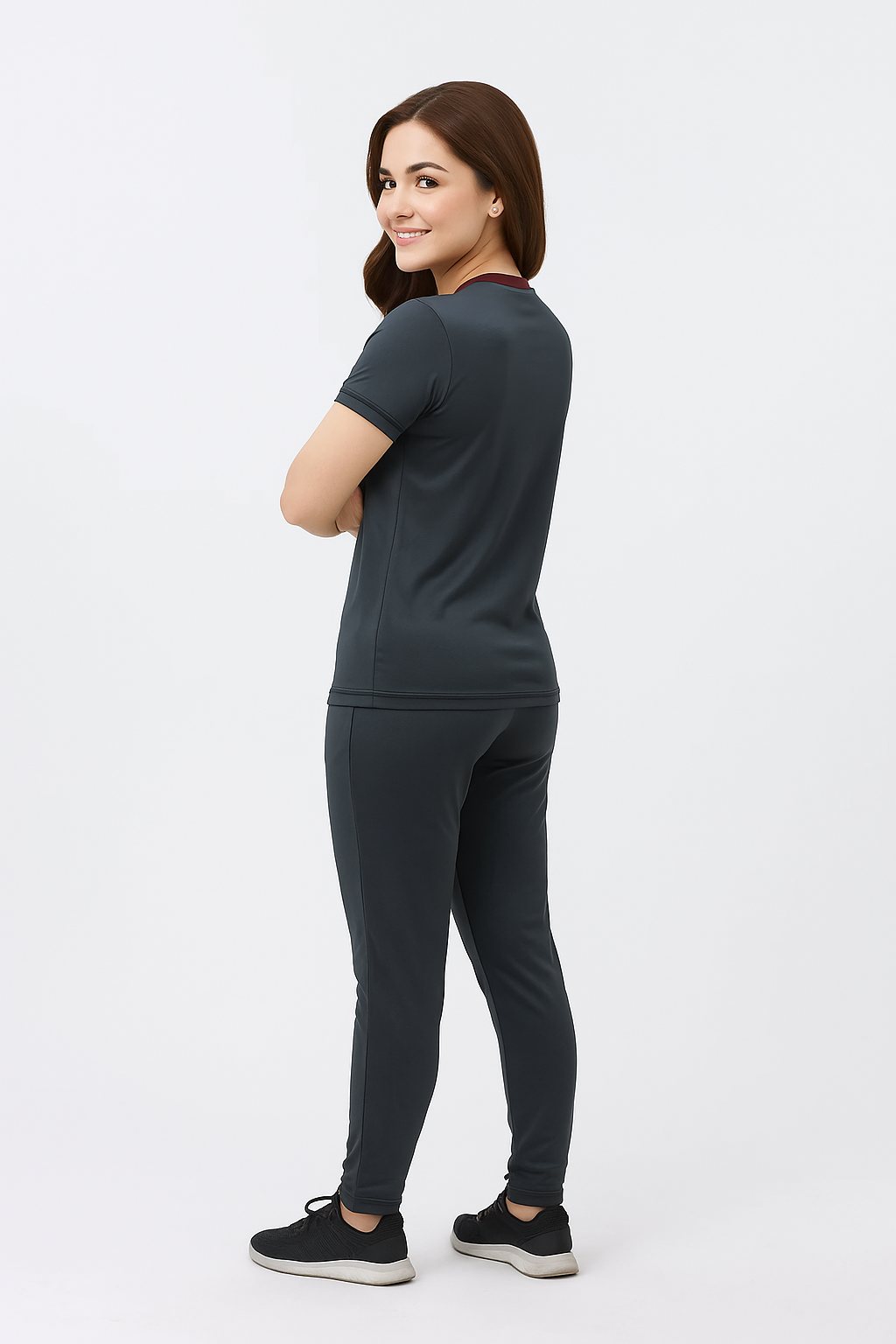 W-Smoky Maroon Twinset