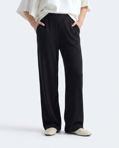 Comfort Straight Trouser-Black