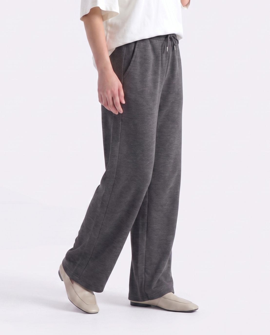 Comfort Straight Trouser-Charcoal Grey