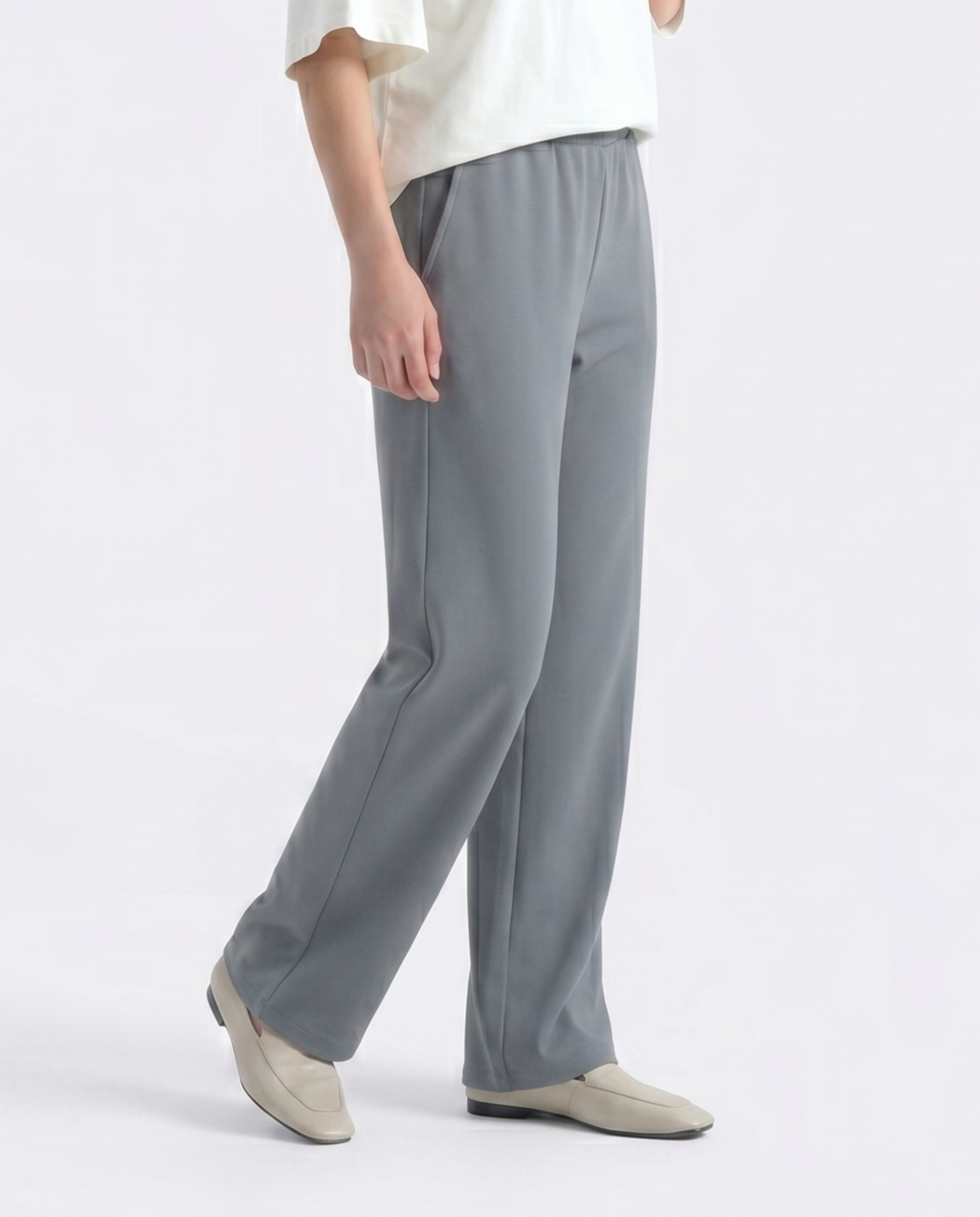 Comfort Straight Trouser-Grey