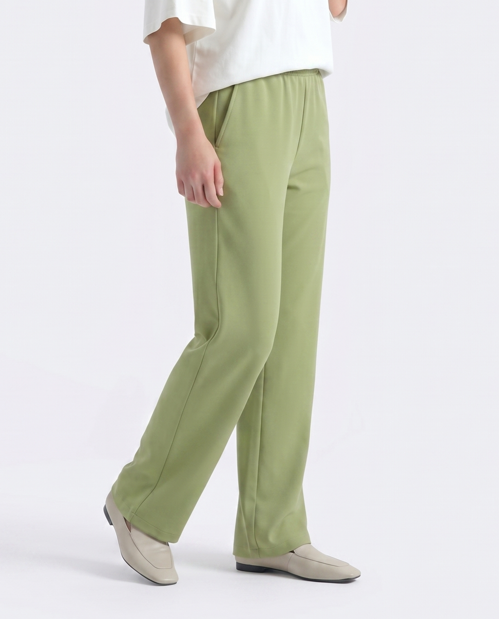 Comfort Straight Trouser-Olive