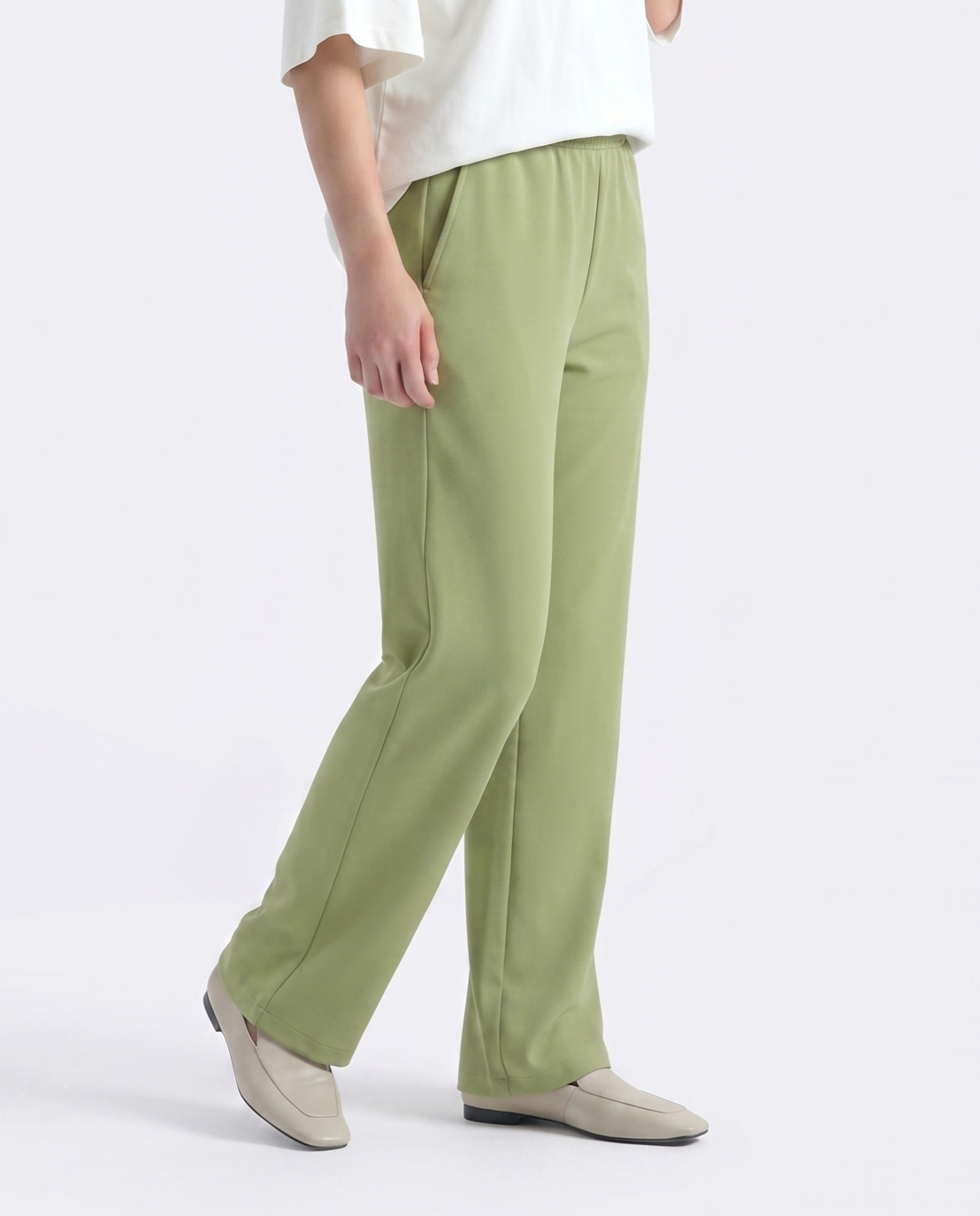 Comfort Straight Trouser-Olive