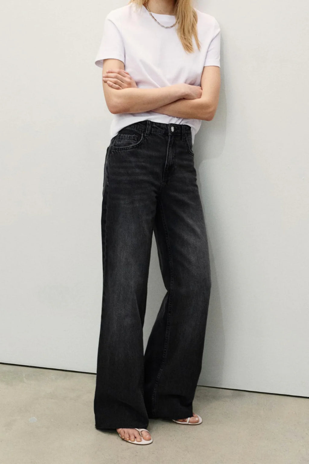 Wide Leg Jeans (Black)