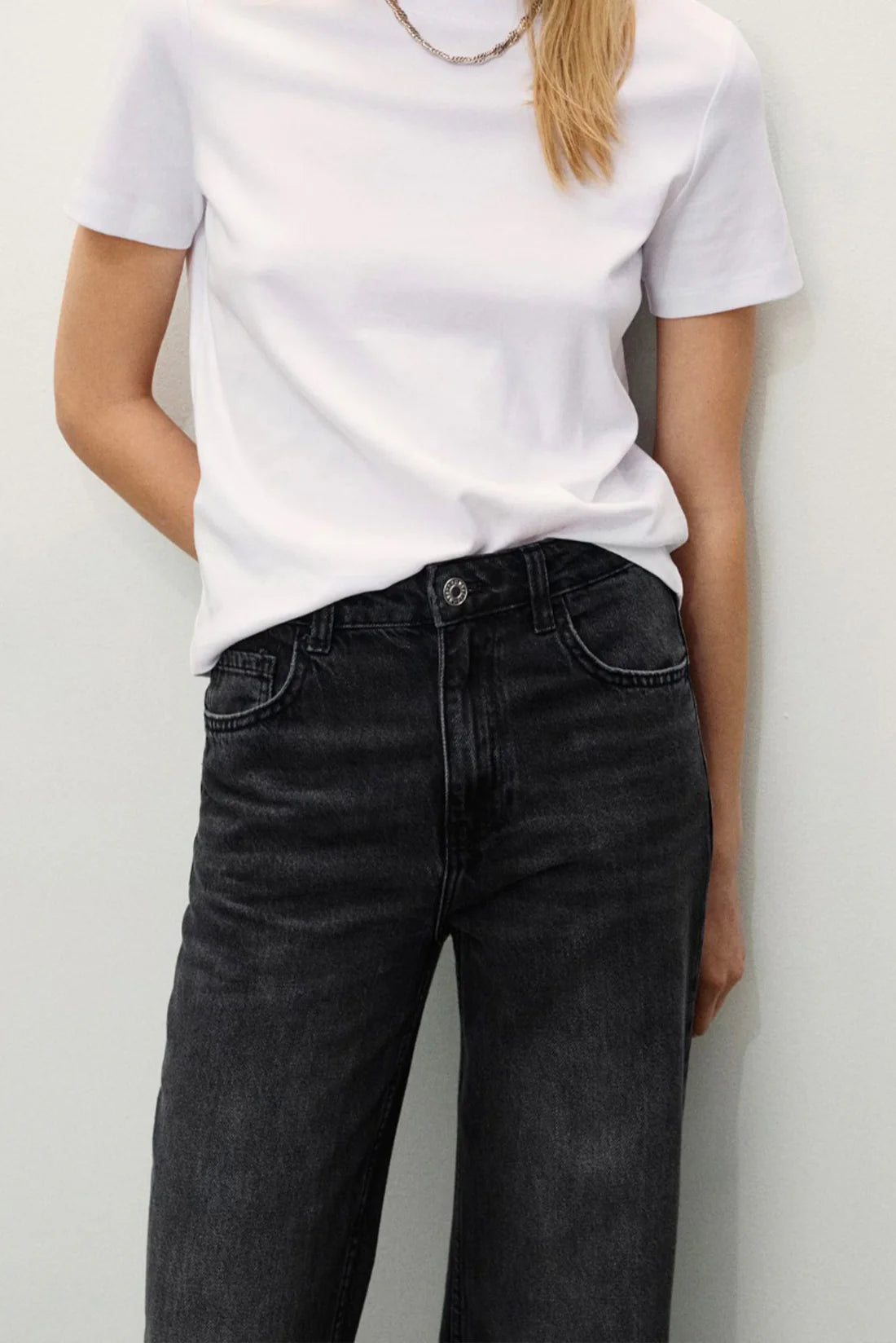 Wide Leg Jeans (Black)