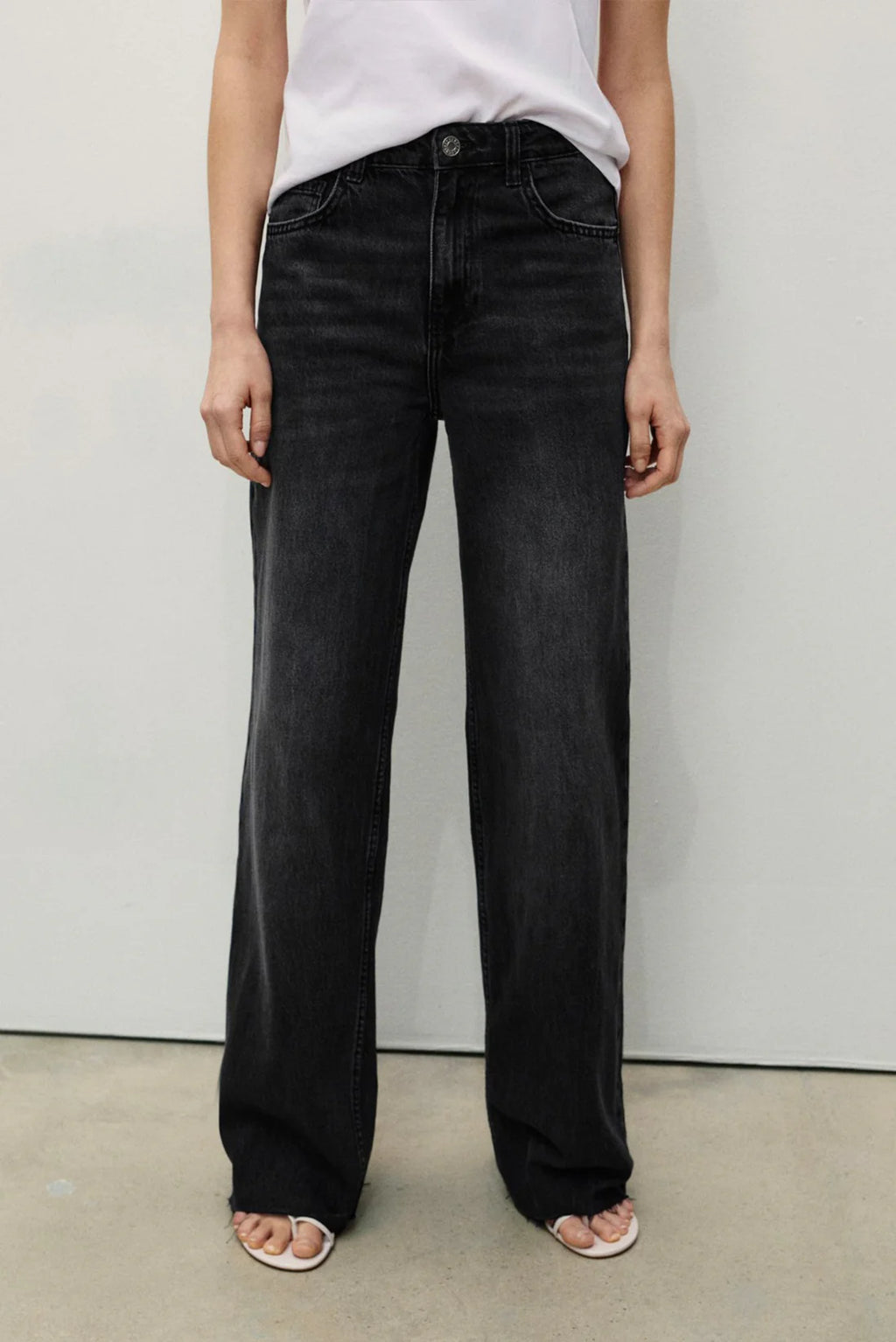 Wide Leg Jeans (Black)