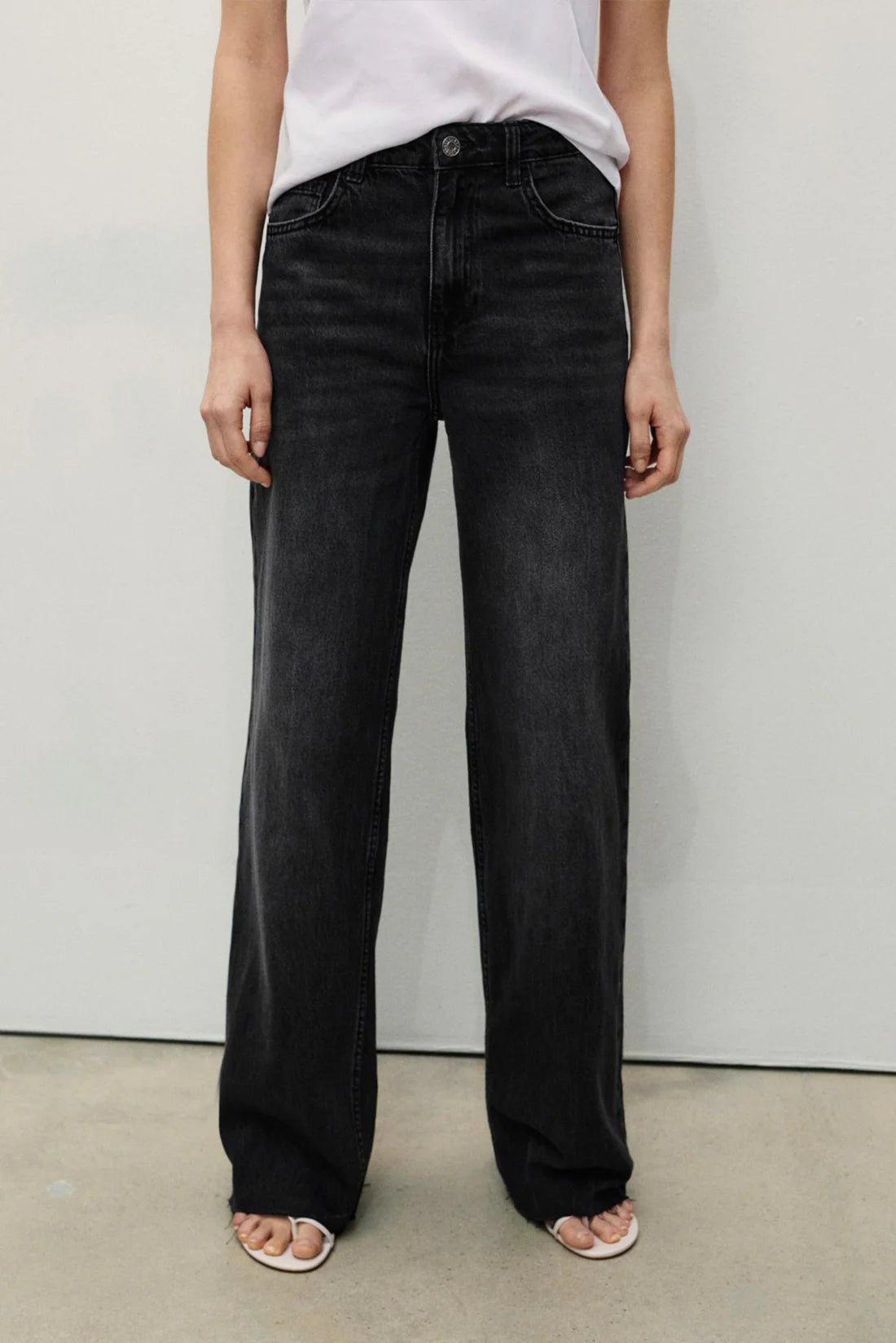 Wide Leg Jeans (Black)