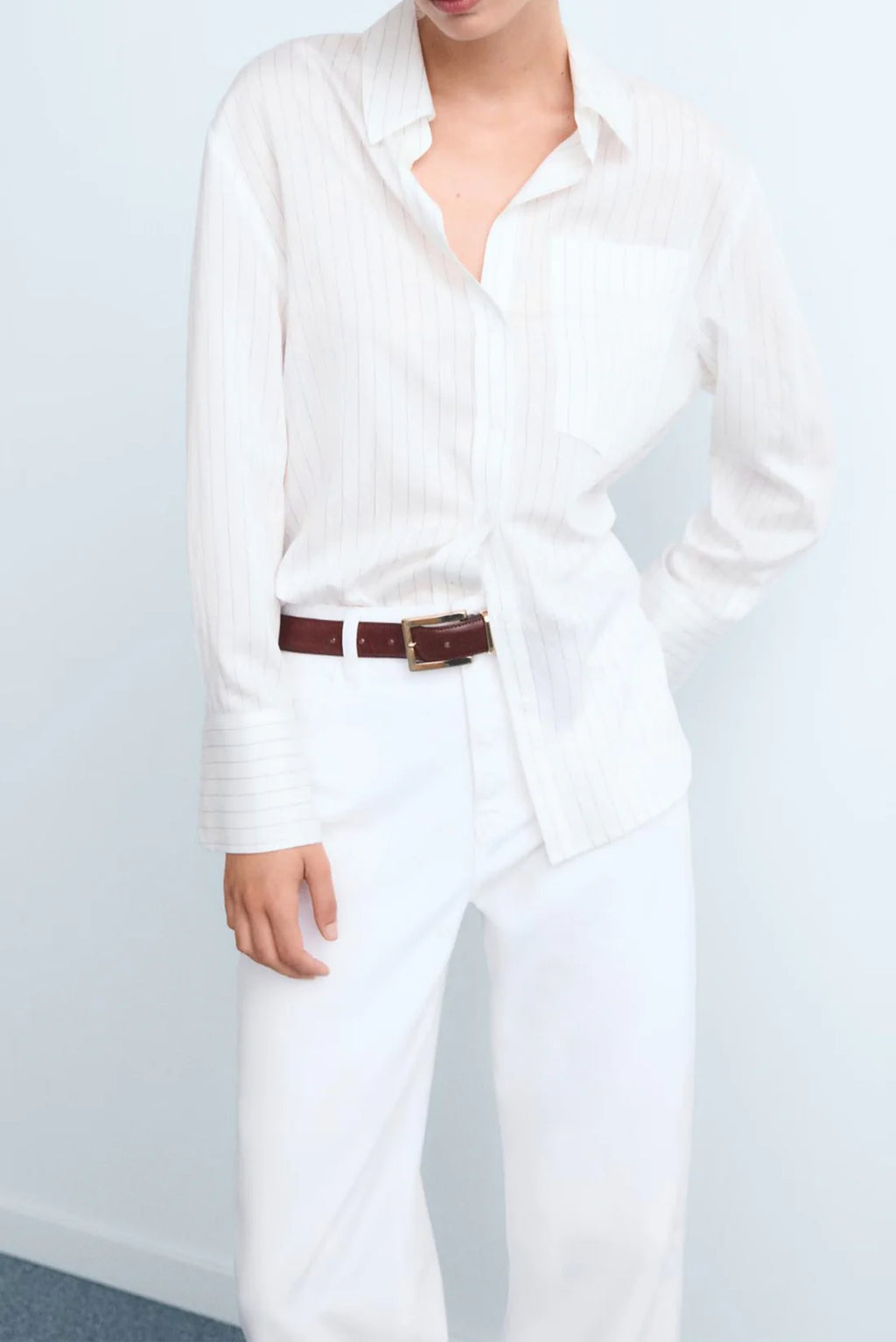 Wide Leg Jeans (White)